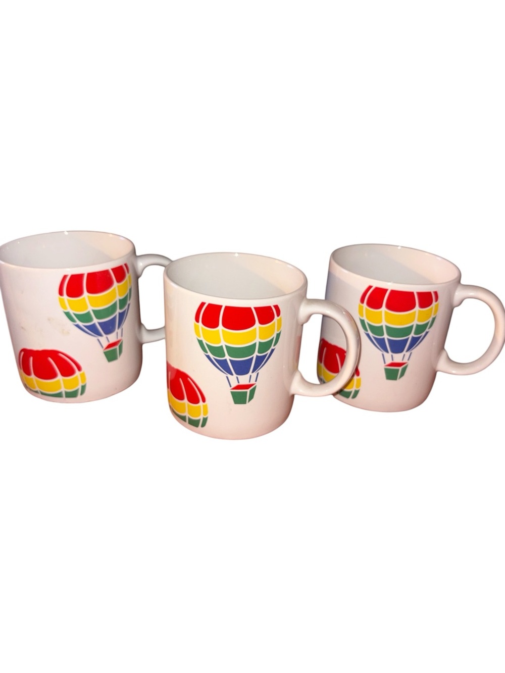 Vintage 80s 90s Mug Rainbow Hot Air Balloons Coffee Cup Pop Retro FTD Pick Me Up